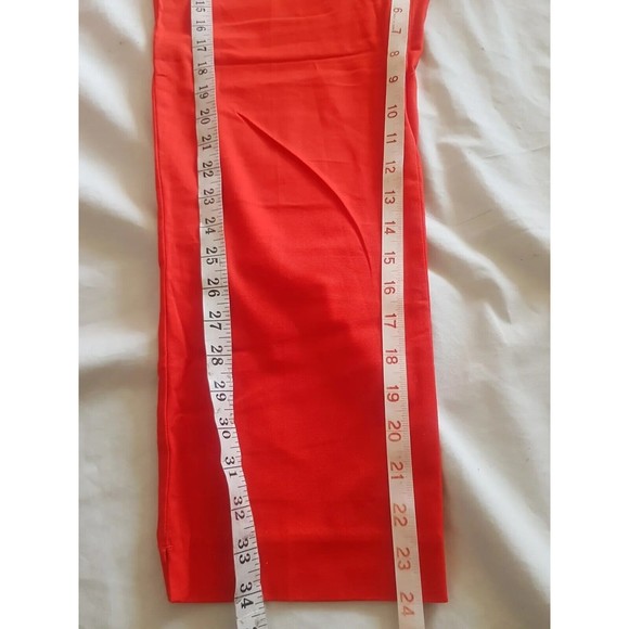 Ann Taylor Womens Pants Sz 4 Cropped Mid Rise Mid Waist Slit Straight Leg Casual - Picture 12 of 12